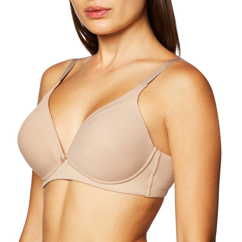 Warner's Women's Invisible Bliss Cotton Comfort Wireless Lift T-Shirt Bra RN0141A, Toasted Almond, 36C - Image 2